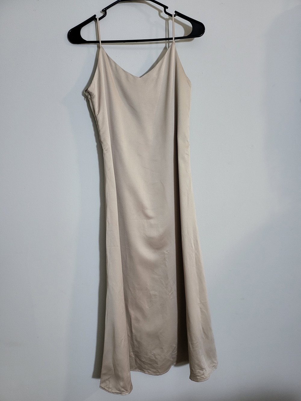 Classic Cream Slip Dress with Spaghetti Straps